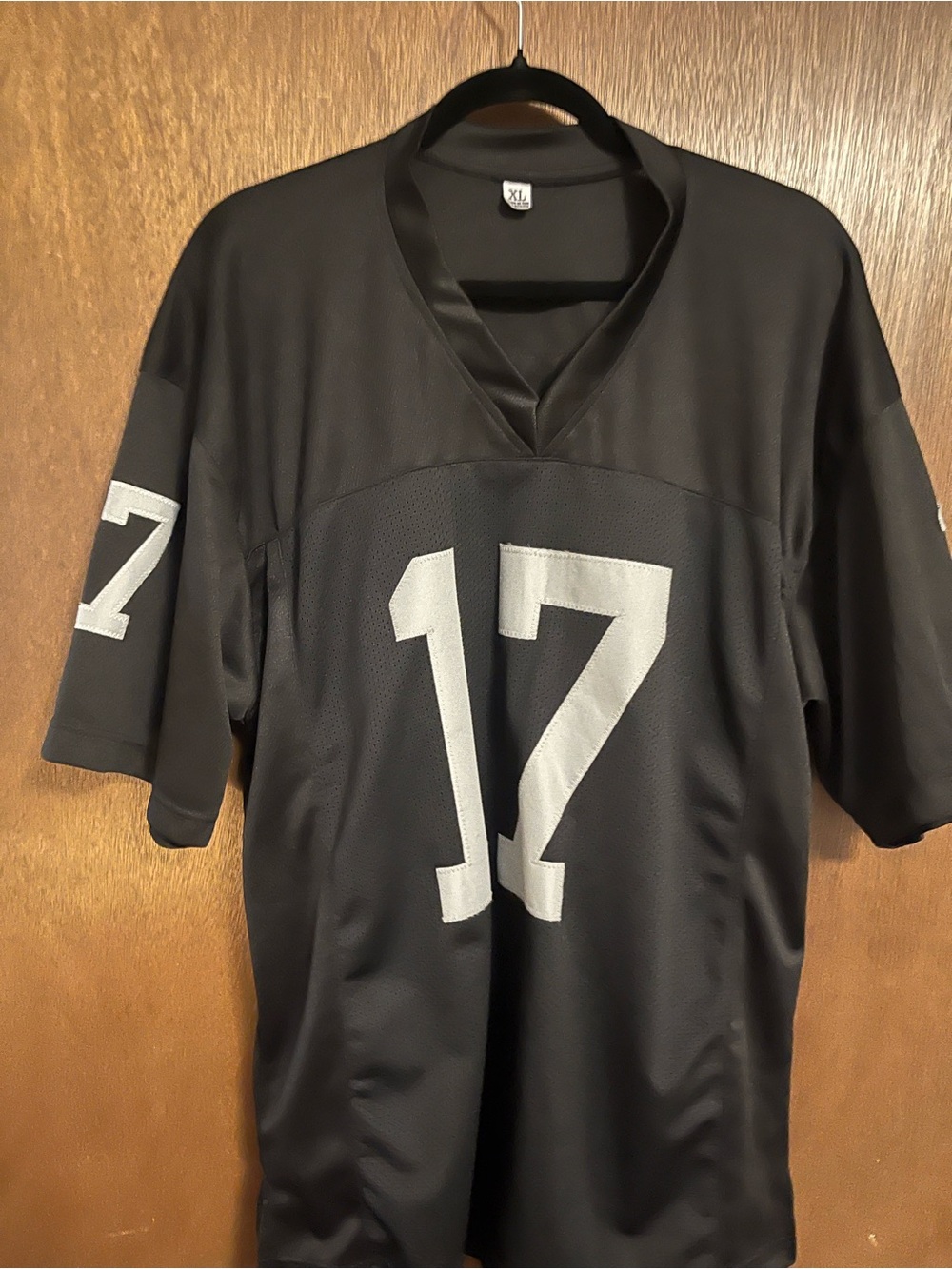 Men's Black Jersey with White Number 17 - Athletic Game Tee